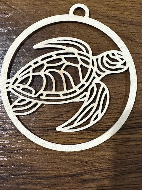 Marine Life Charm DIY / Wooden Car Charms / Unfinished / DIY / Blank Charm / Marine Life design / Marine