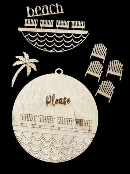 DIY Summer, Beach Car Charm, Hello Summer Ornament