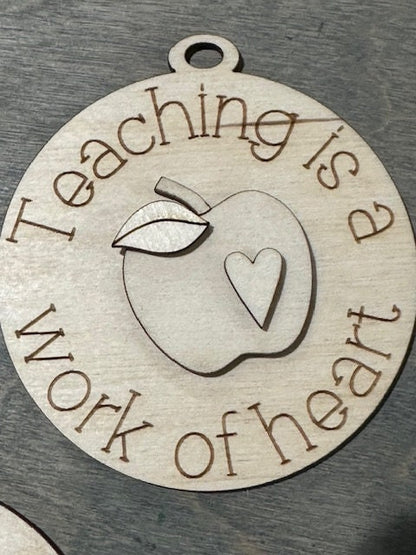 Teacher Ornaments, Teacher Car Charms, DIY Ornaments, Teacher Gift, Custom Teacher Ornaments, Holiday Decorations, gift, teacher gifts