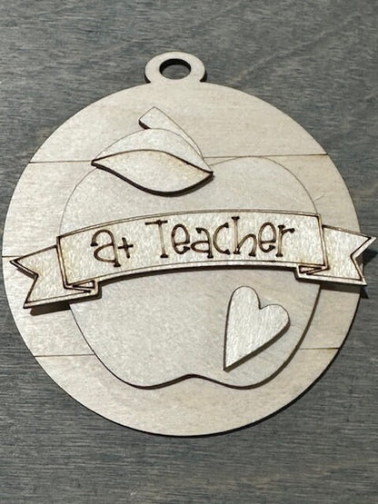 Teacher Ornaments, Teacher Car Charms, DIY Ornaments, Teacher Gift, Custom Teacher Ornaments, Holiday Decorations, gift, teacher gifts