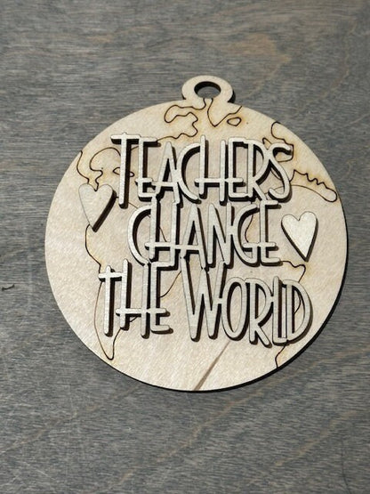 Teacher Ornaments, Teacher Car Charms, DIY Ornaments, Teacher Gift, Custom Teacher Ornaments, Holiday Decorations, gift, teacher gifts