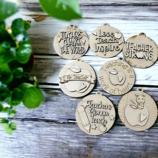 Teacher Ornaments, Teacher Car Charms, DIY Ornaments, Teacher Gift, Custom Teacher Ornaments, Holiday Decorations, gift, teacher gifts