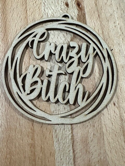 Sassy DIY Wooden Car Charms, Unfinished Custom Charm, Blank Wood Charms, Crafting, DIY Car Accessories, Sassy Car Décor, Custom Design Ready