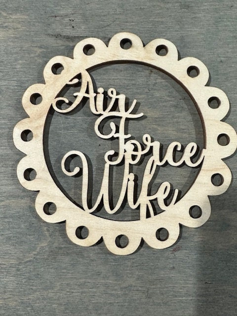 Military Wife Charm DIY, Wooden Car Charms, Unfinished, DIY, Blank Charm, custom design, Wife, Military, Wooden Car Charms, Unfinished