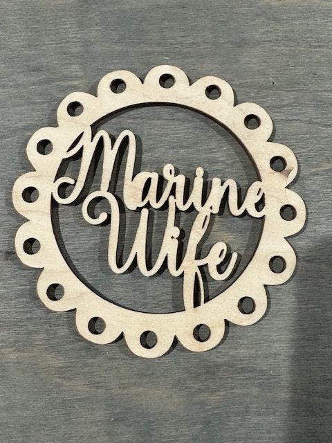 Military Wife Charm DIY, Wooden Car Charms, Unfinished, DIY, Blank Charm, custom design, Wife, Military, Wooden Car Charms, Unfinished