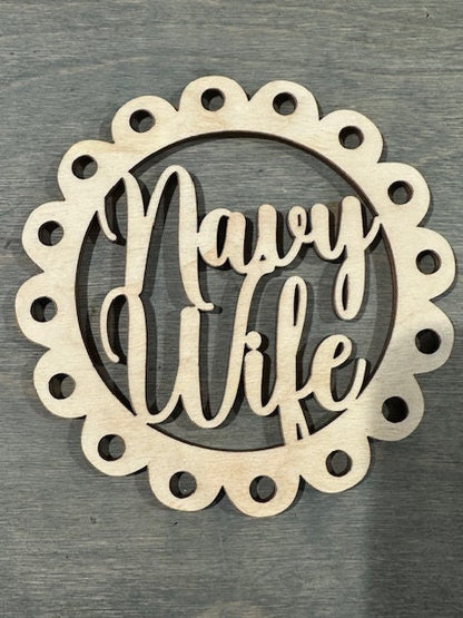 Military Wife Charm DIY, Wooden Car Charms, Unfinished, DIY, Blank Charm, custom design, Wife, Military, Wooden Car Charms, Unfinished