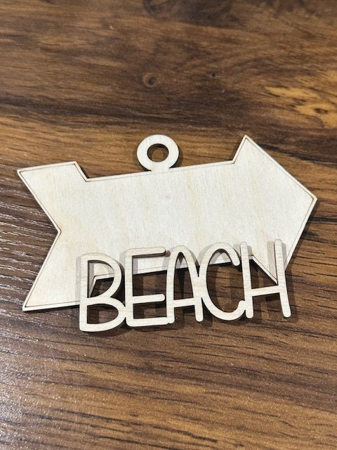 Unfinished DIY Beach Theme Vol 1, Beach Charms Unfinished, Wooden Ornaments, Unfinished, DIY, Blank Charm, Beach