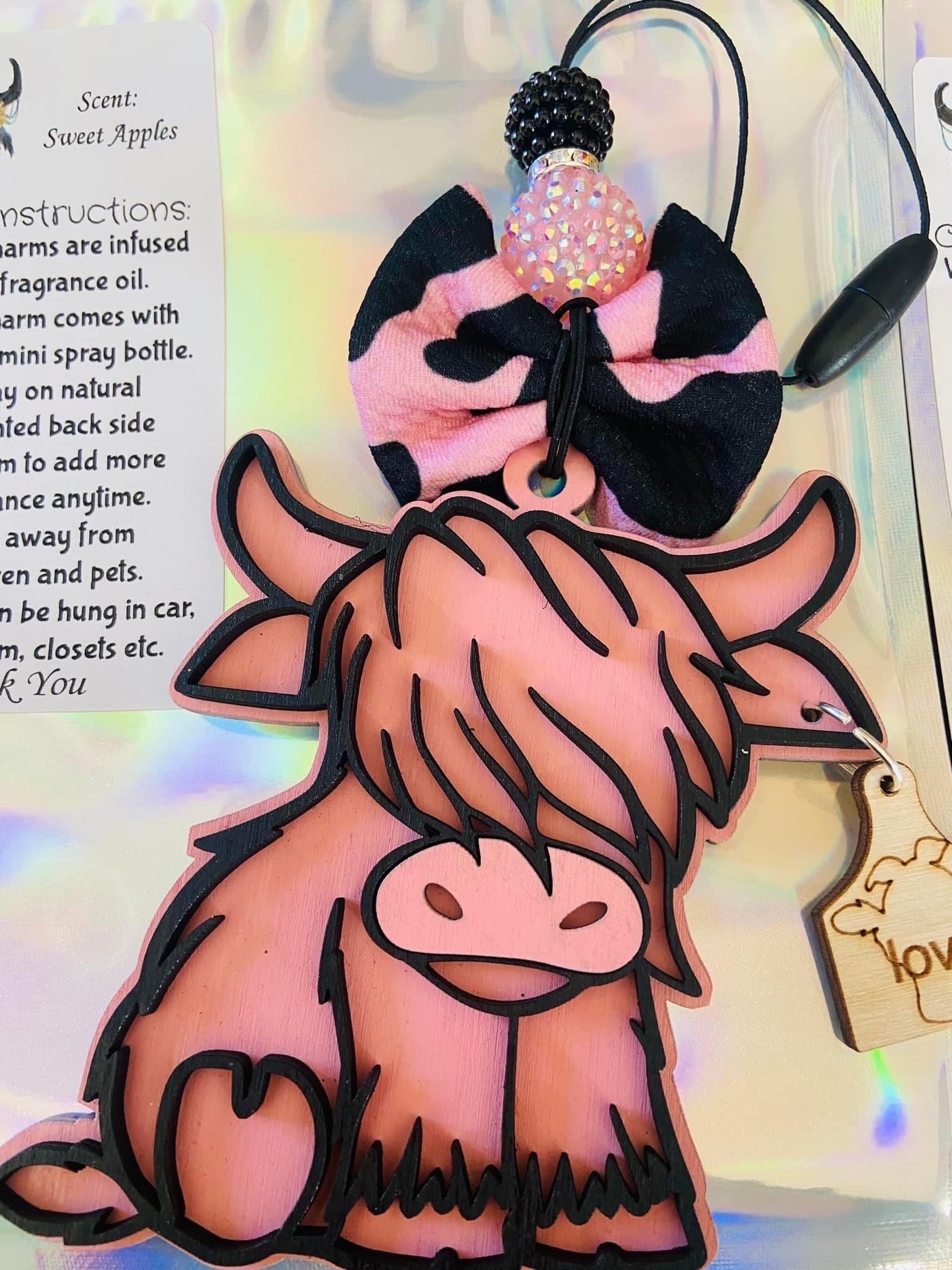 DIY Highland Cow Silhouette, Cow, Unfinished, Wooden Car Charms, Unfinished, DIY, Blank Charm, Unfinished Cow Charm, Wooden Charm