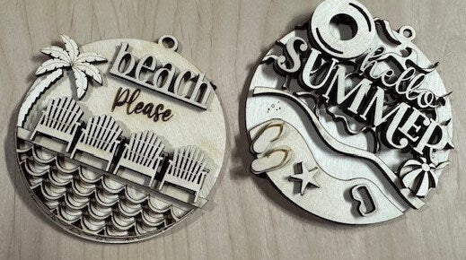 DIY Summer, Beach Car Charm, Hello Summer Ornament