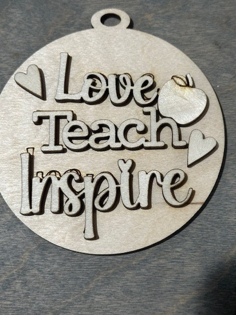 Teacher Ornaments, Teacher Car Charms, DIY Ornaments, Teacher Gift, Custom Teacher Ornaments, Holiday Decorations, gift, teacher gifts