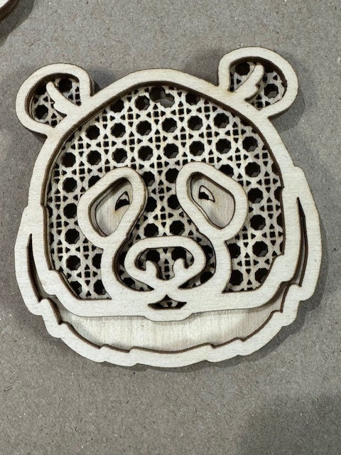 Rattan Jungle Animals Exotic Unfinished DIY, Rattan Charms Unfinished, Wooden Ornaments, Unfinished DIY, Blank Charm, Animals, Craft, Charm