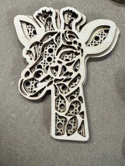 Rattan Jungle Animals Exotic Unfinished DIY, Rattan Charms Unfinished, Wooden Ornaments, Unfinished DIY, Blank Charm, Animals, Craft, Charm