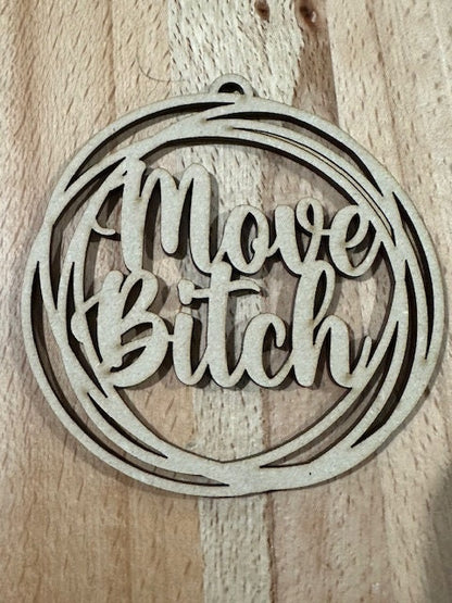 Sassy DIY Wooden Car Charms, Unfinished Custom Charm, Blank Wood Charms, Crafting, DIY Car Accessories, Sassy Car Décor, Custom Design Ready