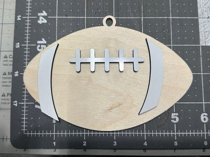 Unfinished Football DIY Sports Charms/ Football Charms Unfinished / Wooden Charms / Unfinished / DIY / Blank Charm / Football