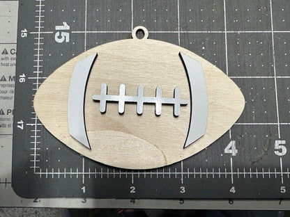 Unfinished Football DIY Sports Charms/ Football Charms Unfinished / Wooden Charms / Unfinished / DIY / Blank Charm / Football