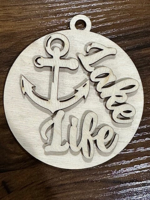 Lake Life Unfinished DIY Charms, Lake Ornaments, Lake Life car charms, Unfinished Car Charm, Charms, DIY, Unfished Charm