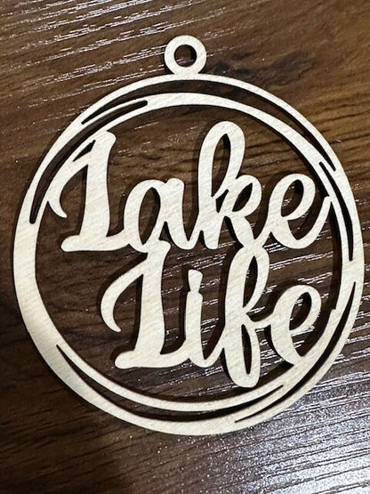 Lake Life Unfinished DIY Charms, Lake Ornaments, Lake Life car charms, Unfinished Car Charm, Charms, DIY, Unfished Charm