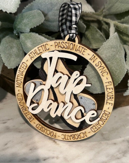Tap Dancer Ornament, Dance Ornament, Dance Charm, Teen Christmas Gift, Christmas Ornament, Christmas Gift, Tap Dance Gift