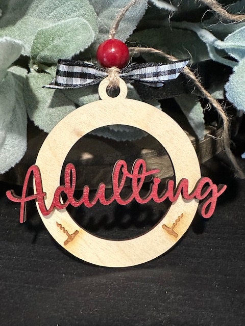 Wine liquid Therapy, Wine Christmas Ornaments, Adulting is hard, Wine Ornaments 3D, Wine Sass Ornaments, Girlfriend, Gift Exchange