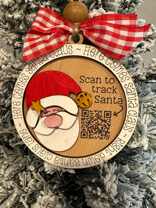 Santa Tracker Ornament, Snowman, Reindeer, Gingerbread, Santa Tracker, Christmas Ornaments, Holiday Tree Decorations, Festive Decor