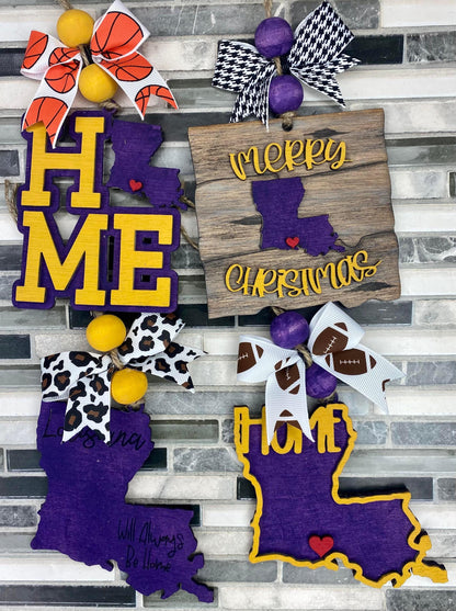 DIY Unfinished Louisiana State Car Charm, Home State Car Charm, Personalized Louisiana Ornament, State Pride Car Accessory
