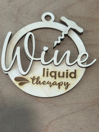 wine adulting / Unfinished / Wooden Car Charms / Unfinished / DIY / Blank Charm / Charm/ Wine Ornament