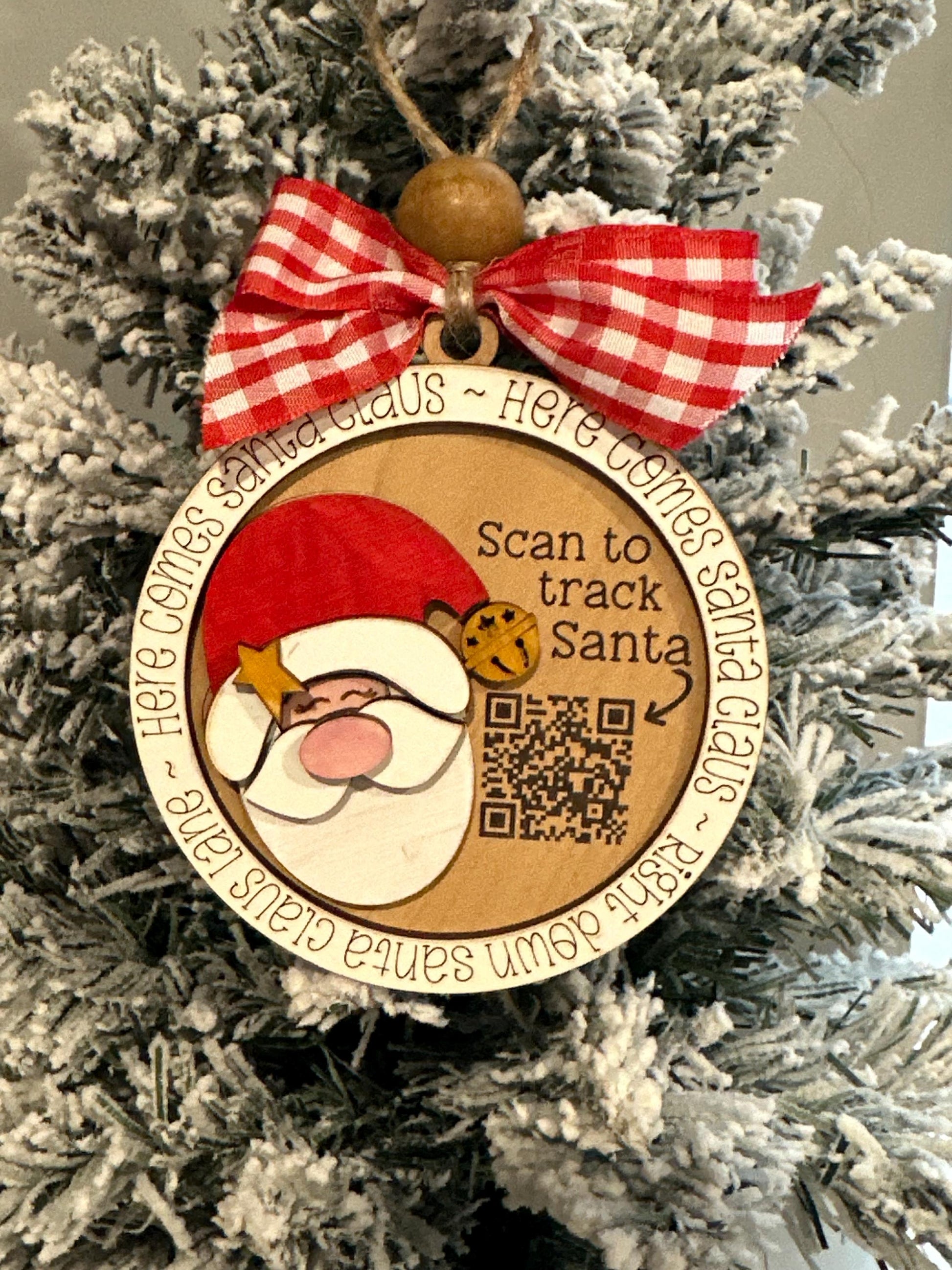 Santa Tracker Ornament, Snowman, Reindeer, Gingerbread, Santa Tracker, Christmas Ornaments, Holiday Tree Decorations, Festive Decor