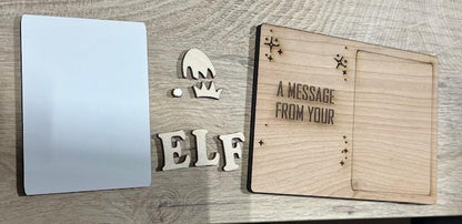 DIY Dry erase, Elf, message board, Christmas Elf, DIY, magical reusable elf prop, Christmas board, elf holiday fun, Unfinished