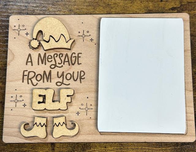 DIY Dry erase, Elf, message board, Christmas Elf, DIY, magical reusable elf prop, Christmas board, elf holiday fun, Unfinished