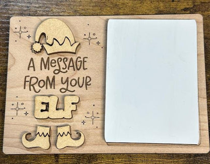 DIY Dry erase, Elf, message board, Christmas Elf, DIY, magical reusable elf prop, Christmas board, elf holiday fun, Unfinished