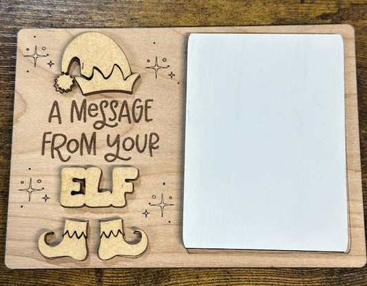 DIY Dry erase, Elf, message board, Christmas Elf, DIY, magical reusable elf prop, Christmas board, elf holiday fun, Unfinished