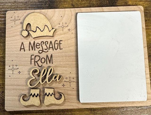 DIY Dry erase, Elf, message board, Christmas Elf, DIY, magical reusable elf prop, Christmas board, elf holiday fun, Unfinished
