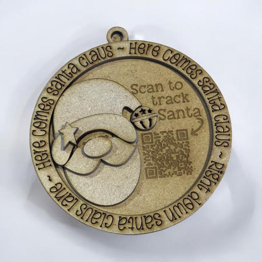 DIY Santa Tracker Ornament Unfinished