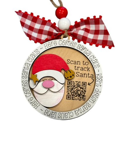 Santa Tracker Ornament, Snowman, Reindeer, Gingerbread, Santa Tracker, Christmas Ornaments, Holiday Tree Decorations, Festive Decor