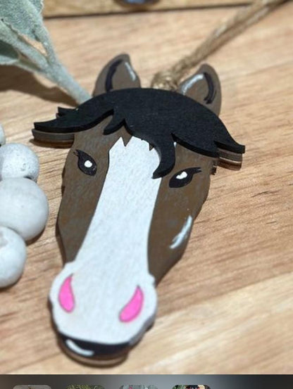 Horse Car Charm, Show Animal Ornaments, Horse Charm, Horse Bag Charm, Christmas Ornament, Horse Ornament, Show Animals, Fun Ornaments