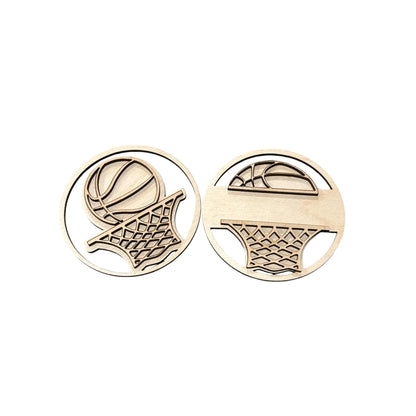 Unfinished DIY Basketball Hoop, Basketball Car Charm, DIY, Basketball Personalized, Basketball Car Charms, Unfinished, Gifts, Wooden Charms