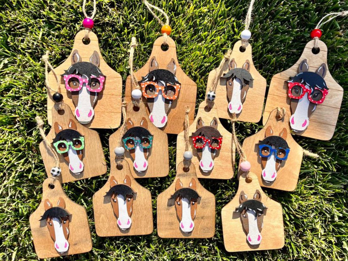 Horse Car Charm, Show Animal Ornaments, Horse Charm, Horse Bag Charm, Christmas Ornament, Horse Ornament, Show Animals, Fun Ornaments