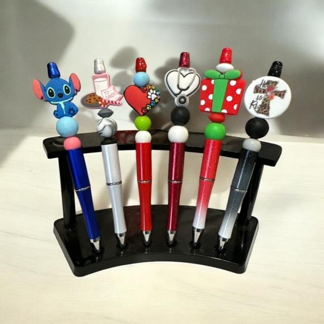 Beaded Pens, Teacher Pens, Holiday Beaded Pens, Teacher, Teacher Gifts, Fun Pens, Best Teacher Ever Teach love inspire, Cookies for Santa