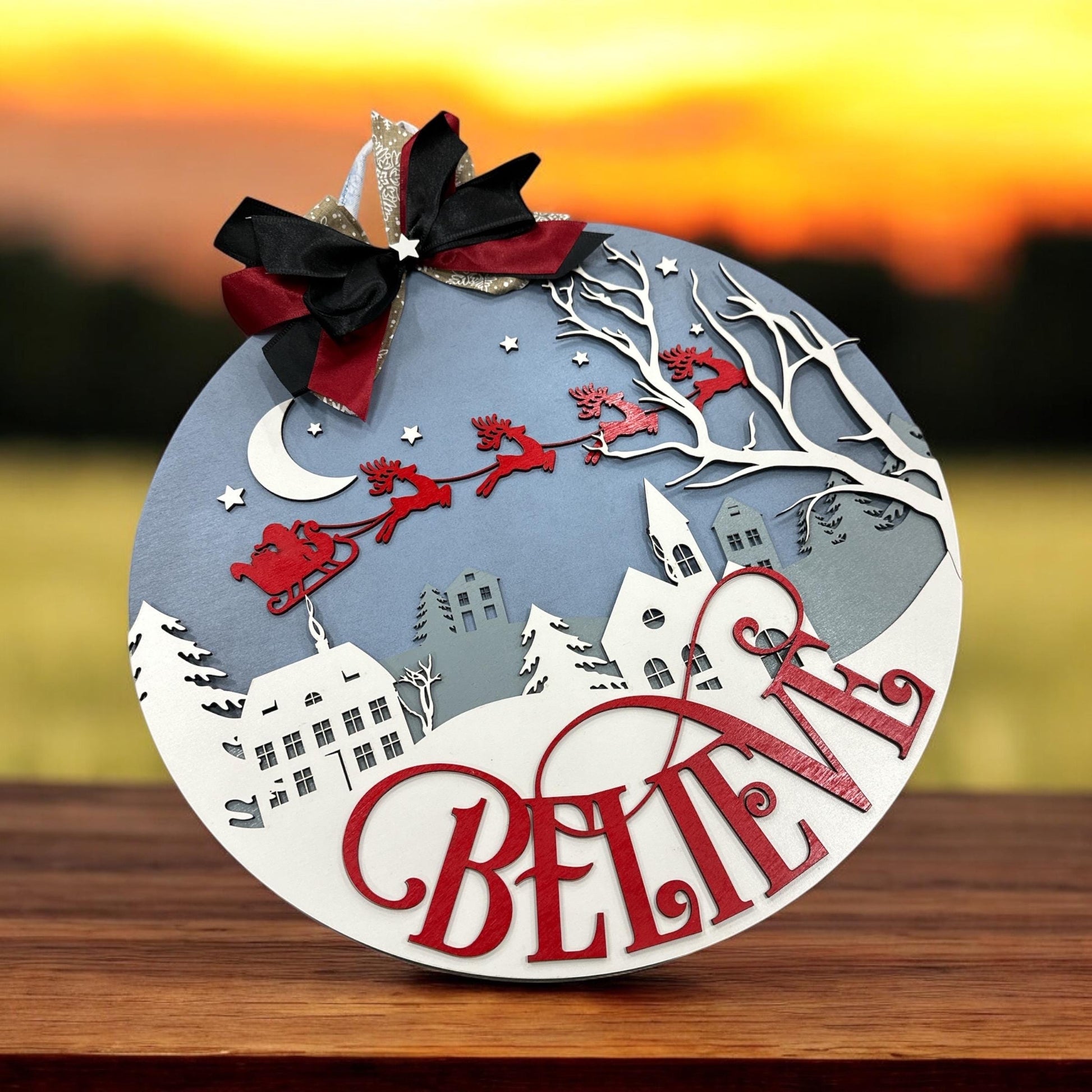 Believe Door Hanger, Believe door Sign, Believe Door Decor, Christmas Door Hanger, Believe Sign, Holiday Door Decor, Whimsical door hanger