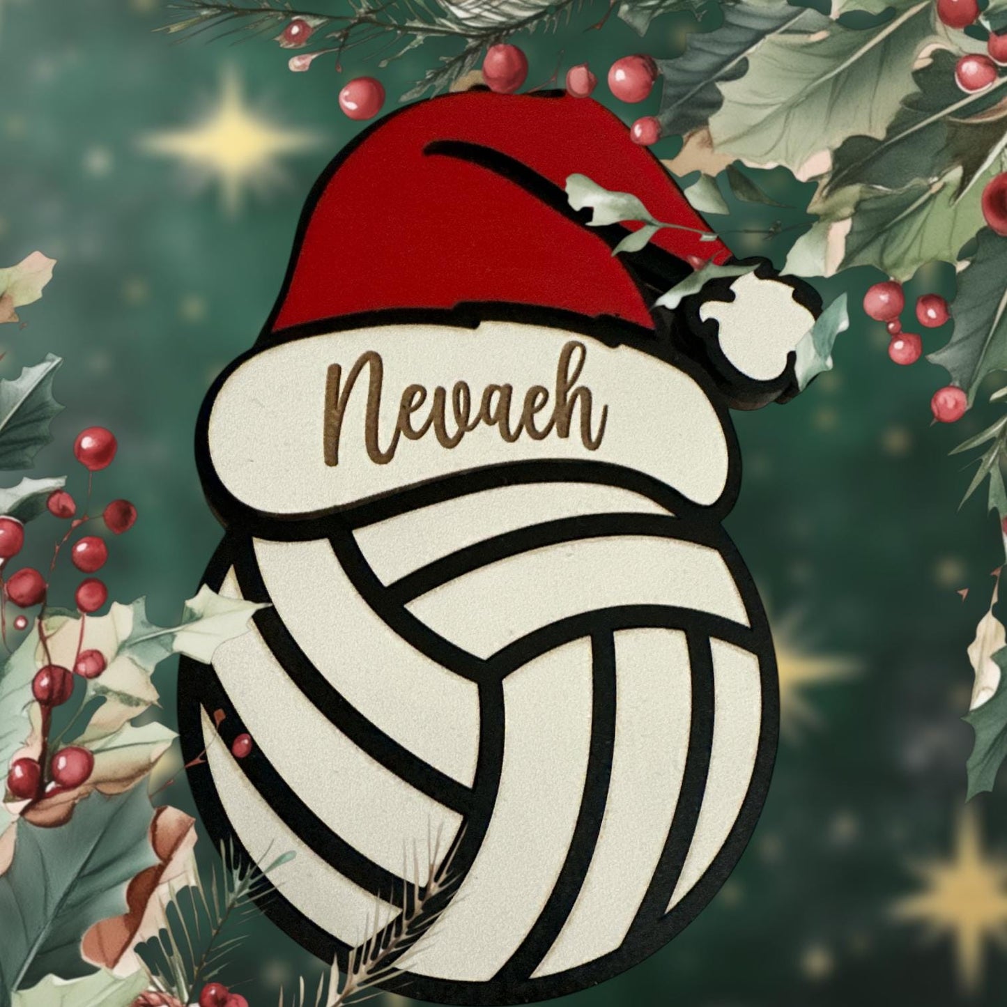 Sports Ornaments, Football, Soccer, Cheer, Golf, Personalized Wooden Ornaments, Christmas Charm, Team Christmas Personalized