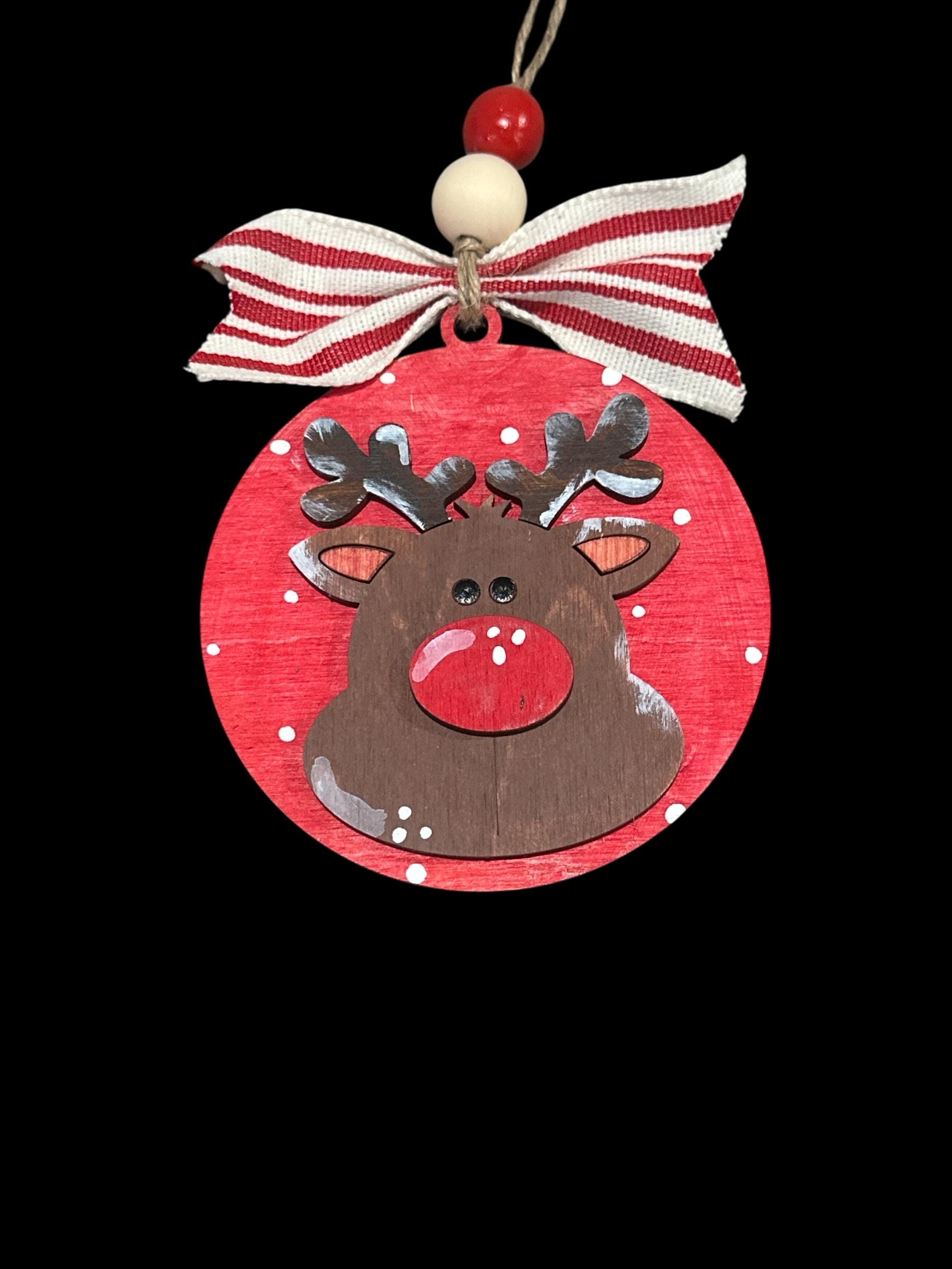 Santa and Friends Ornaments, Wooden Ornaments, Santa Nutcracker Religious, Christmas Tree Decorations, Holiday Ornament, Gingerbread