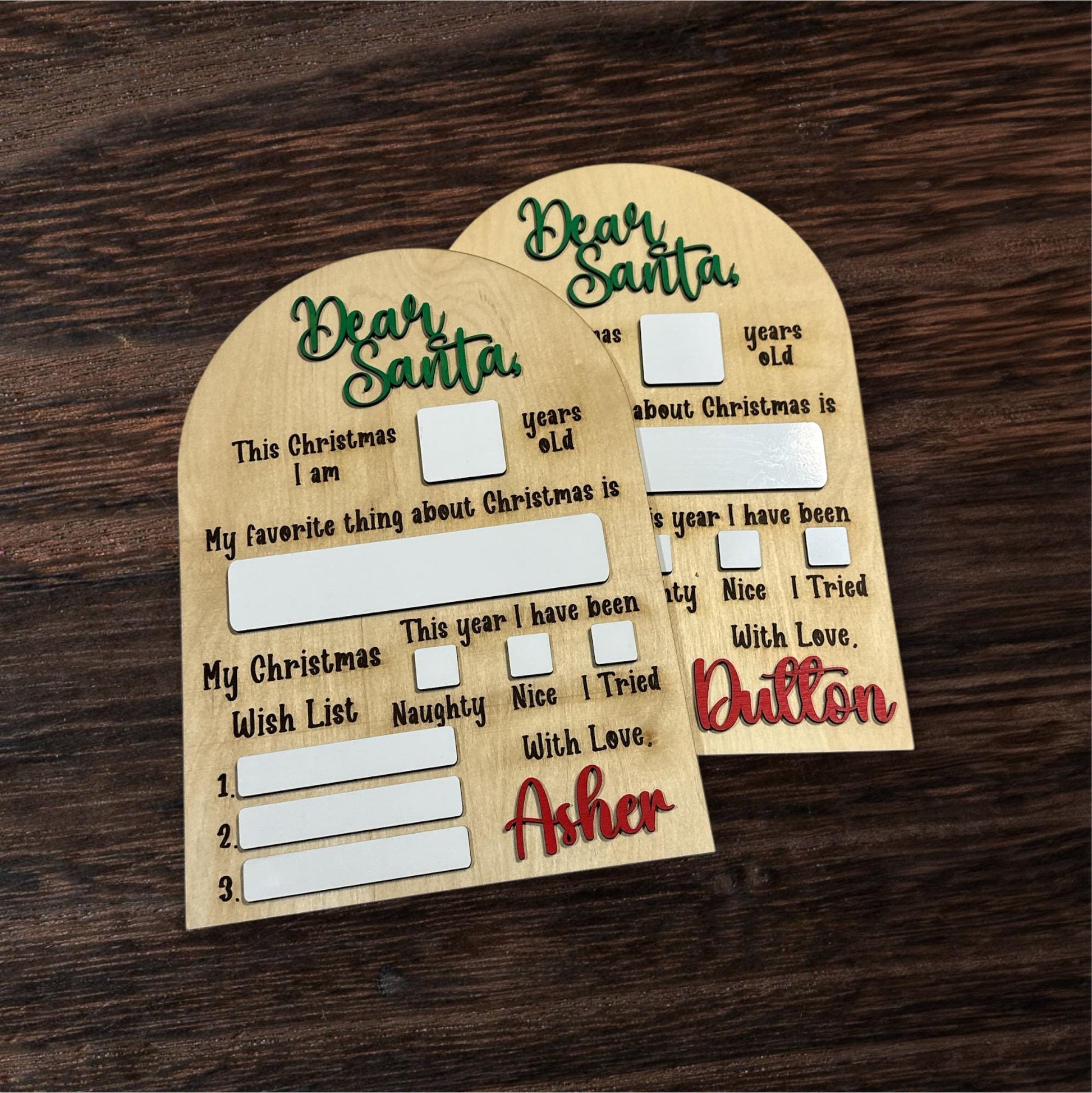 Dear Santa Board, Letter to Santa Board, Kids Christmas List Sign, Dry Erase Christmas Eve Sign, Dear Santa Wish List, Kids Christmas Letter