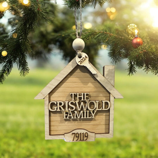 Personalized House Christmas Ornament, Personalized New Home, First Christmas, Realtor Gifts, Housewarming, Custom Holiday Gift, New House