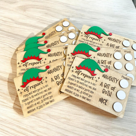 Elf Report, Elf messages, Kids Elf Report, Naughty and Nice, magical reusable elf Prop, Christmas board, elf holiday fun