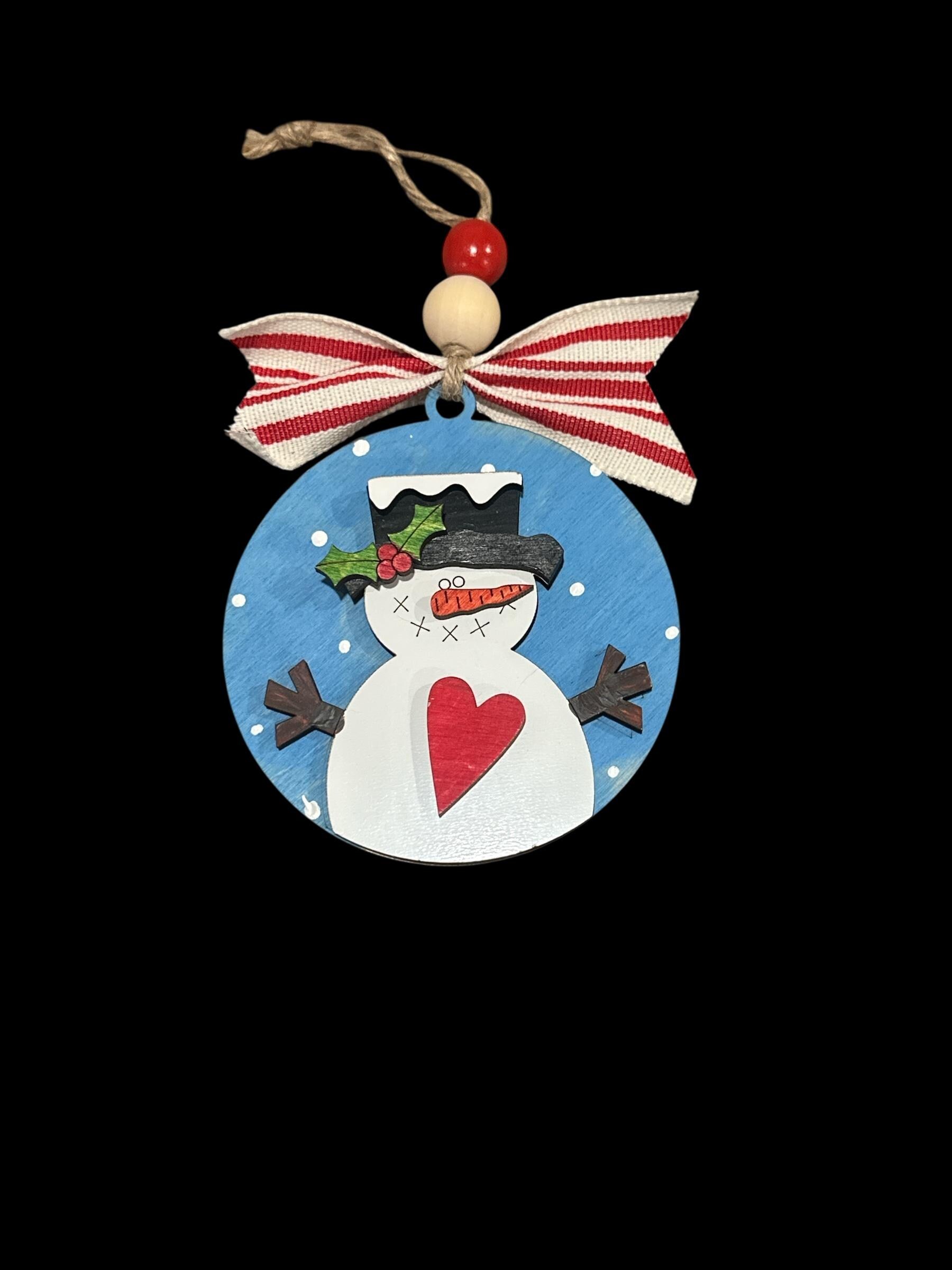 Santa and Friends Ornaments, Wooden Ornaments, Santa Nutcracker Religious, Christmas Tree Decorations, Holiday Ornament, Gingerbread