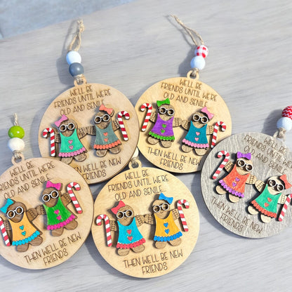 We'll be Friends until, Friends Ornament, Funny Ornament, Gift Exchange Ornament, Christmas Ornament, Handmade, Gingerbread Ornament