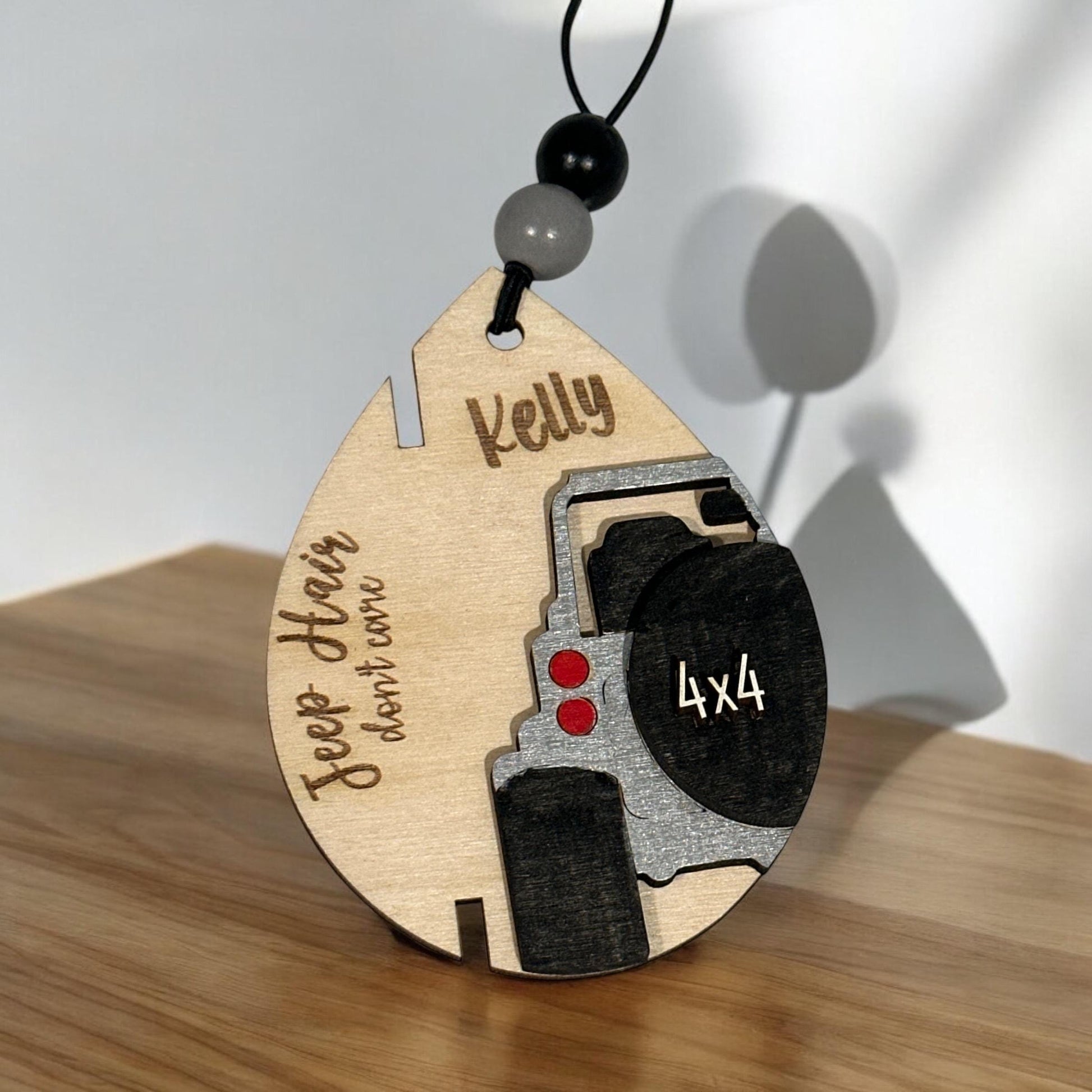 Offroad Vehicle Rearview Mirror Charm, Ponytail Holder, Hair Tie Holder, Custom Personalized Gift, Women’s Offroad Accessory, Unique Gift