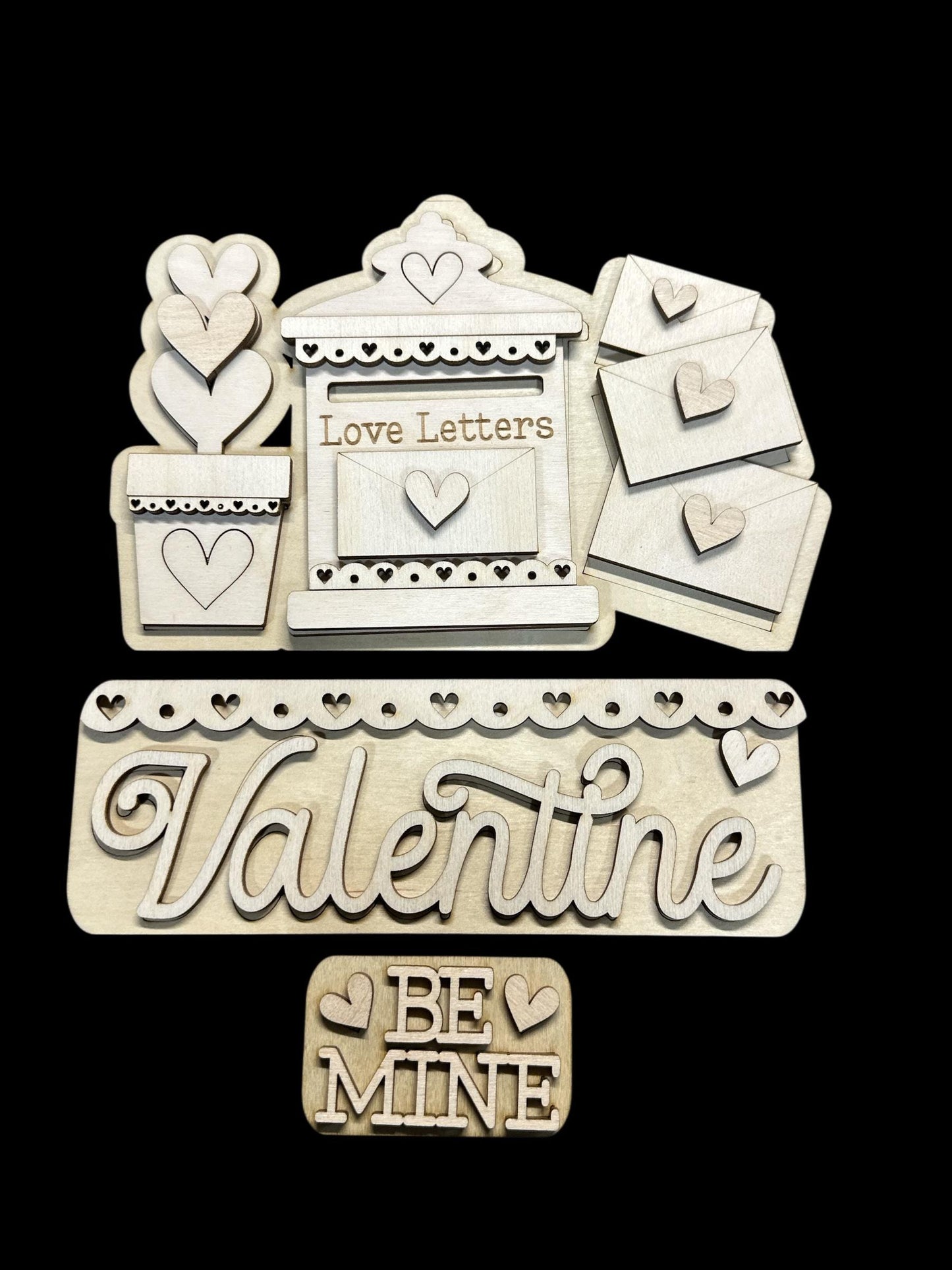 Be Mine Valentines Interchangeable Insert, Seasonal Truck, Insert Picket, DIY Kit, Interchangeable DIY Kit, Finished, Valentine, Decor