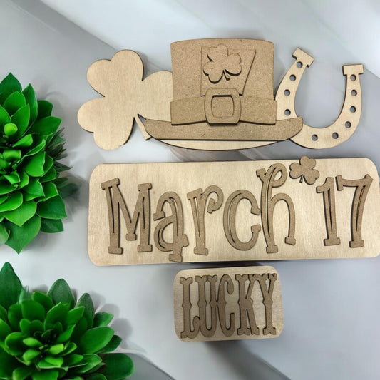 St Patrick's Interchangeable Farmhouse Truck Insert | Seasonal Truck | DIY Truck Kit | Interchangeable Farmhouse DIY Kit | Unfinished KIT