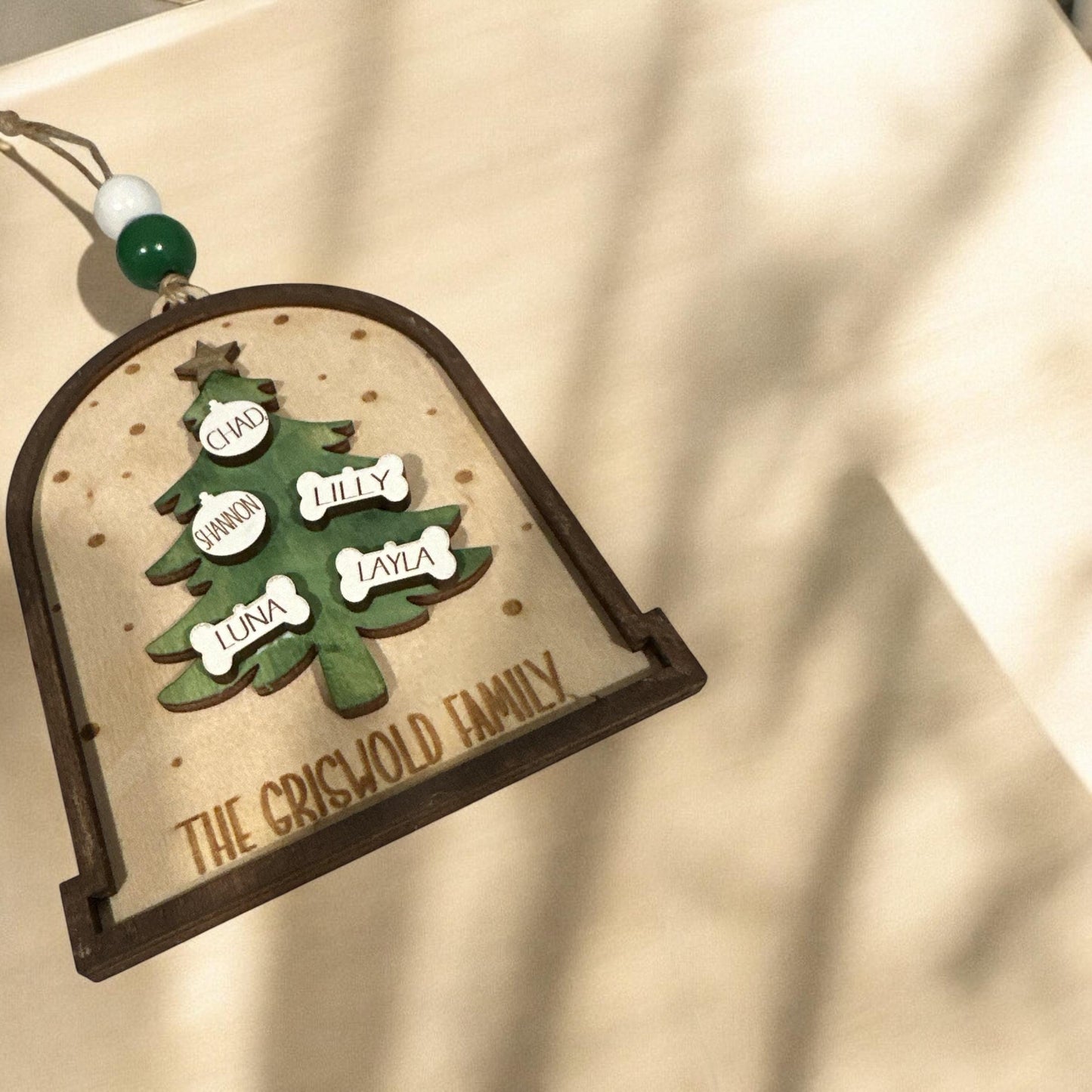 Christmas Tree Ornament, Christmas Ornament, Personalized, Wooden Ornament, Custom Christmas Decor, Wooden, Holiday Ornament, Personalized